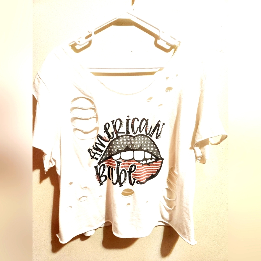 Ripped American Babe Tee